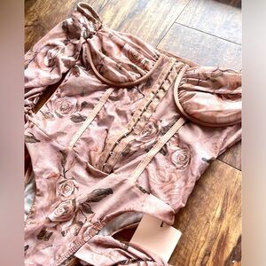 Floral Mesh Bodysuit